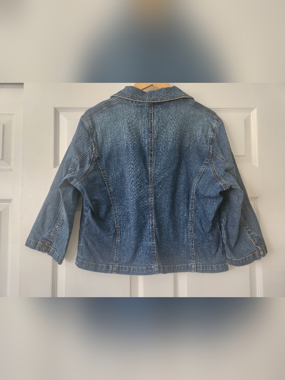 a.n.a Women's Blue Denim Blazer Jacket - Casual Tailored Style - XL - Picture 8 of 9